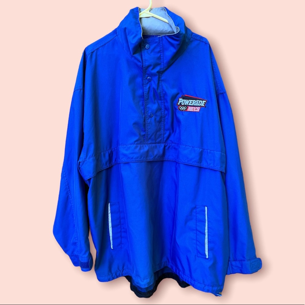 Vintage Blue Powerade Olympics Spotlight Half Zip Jacket XL